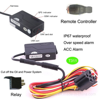 微型汽车摩托车 GSM 迷你车载 GPS 追踪器，带免费网络平台和 APP T311