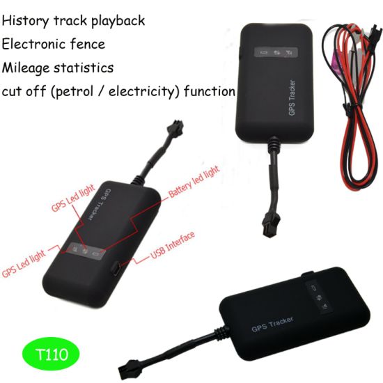 带有里程统计信息的热销GPS摩托车/车辆GPS追踪器（T110）