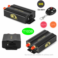 2G GSM 汽车定位器迷你车载 GPS 跟踪器，带实时轨道超速震动传感器警报 T103B