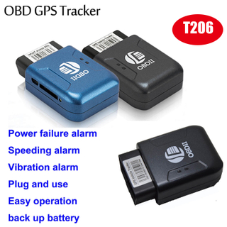 2G车辆OBDII跟踪定位器汽车GPS跟踪器带超速警报T206