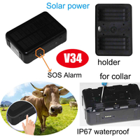 工厂GSM IP67防水宠物太阳能GPS跟踪设备V34