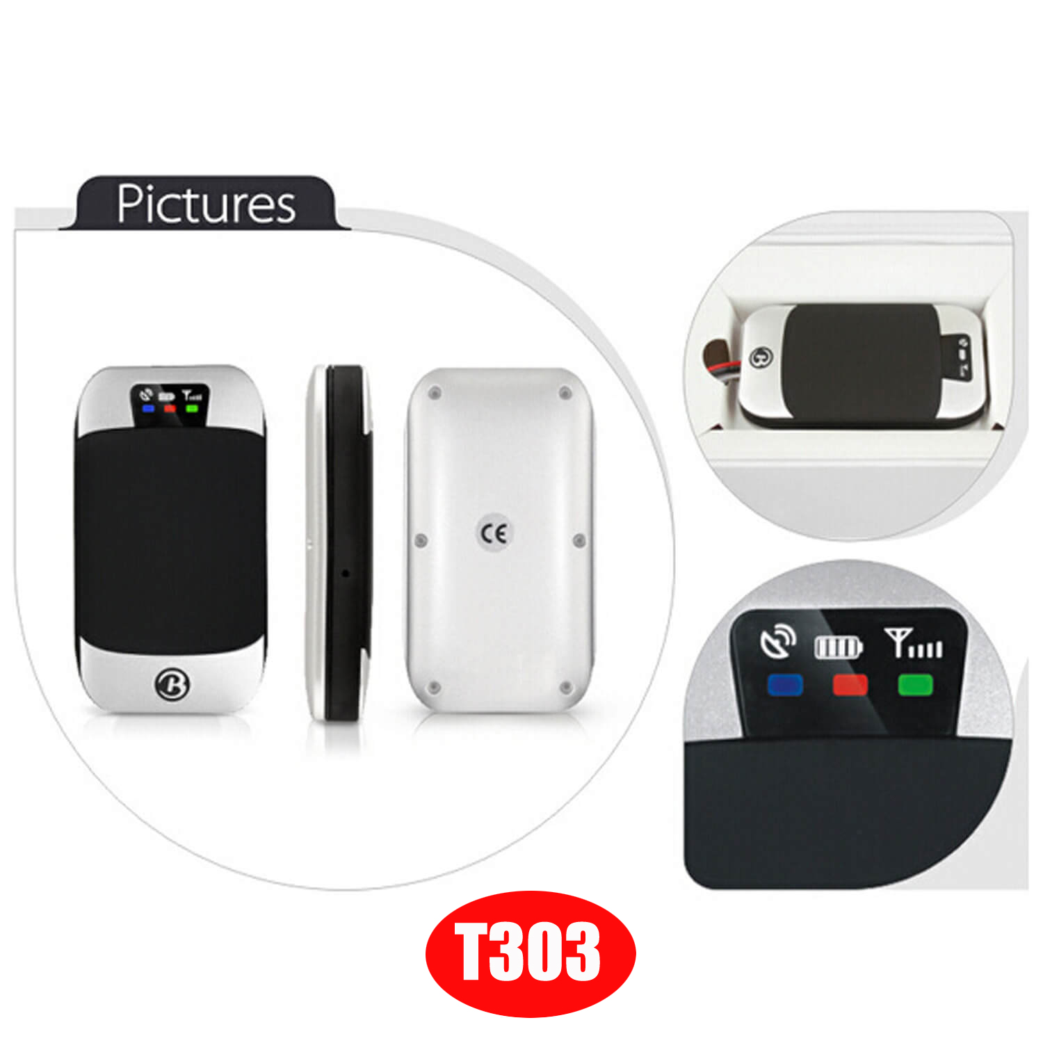 IP67防水汽车安全2G汽车T303的车辆GPS跟踪器