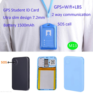 新开发的ID卡GPS追踪器，具有1500mAh大电池容量M13
