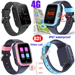2023新的LTE WiFi视频呼叫防水SOS儿童GPS智能手表D31 