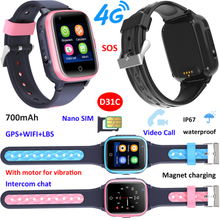 IP67防水LTE儿童GPS智能手表与语音显示D31C