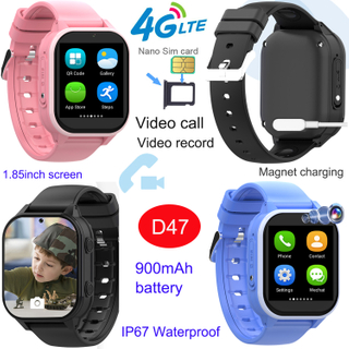 4G IP67防水儿童GPS智能手表跟踪器D47