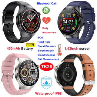 BT Call ECG 智能运动手环 HR BP 体温用于医疗保健 TK26
