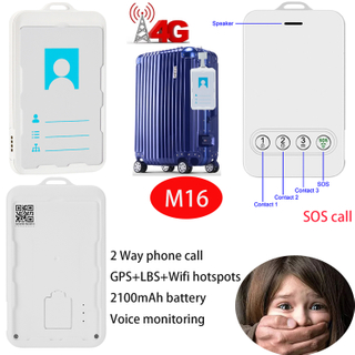 4G GPS ID卡跟踪器带有地理围栏警报M16