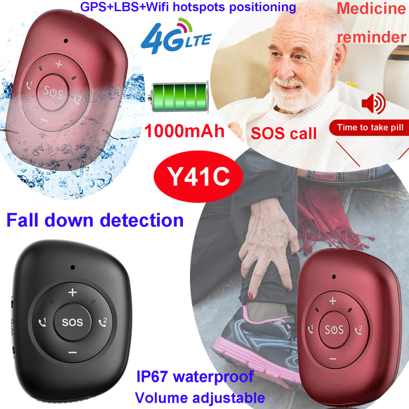 4G迷你GPS跟踪设备带有秋季警报Y41C