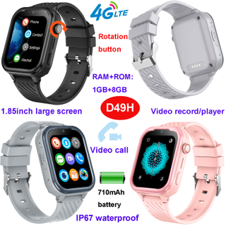 4G防水儿童儿童GPS跟踪器手表D49H