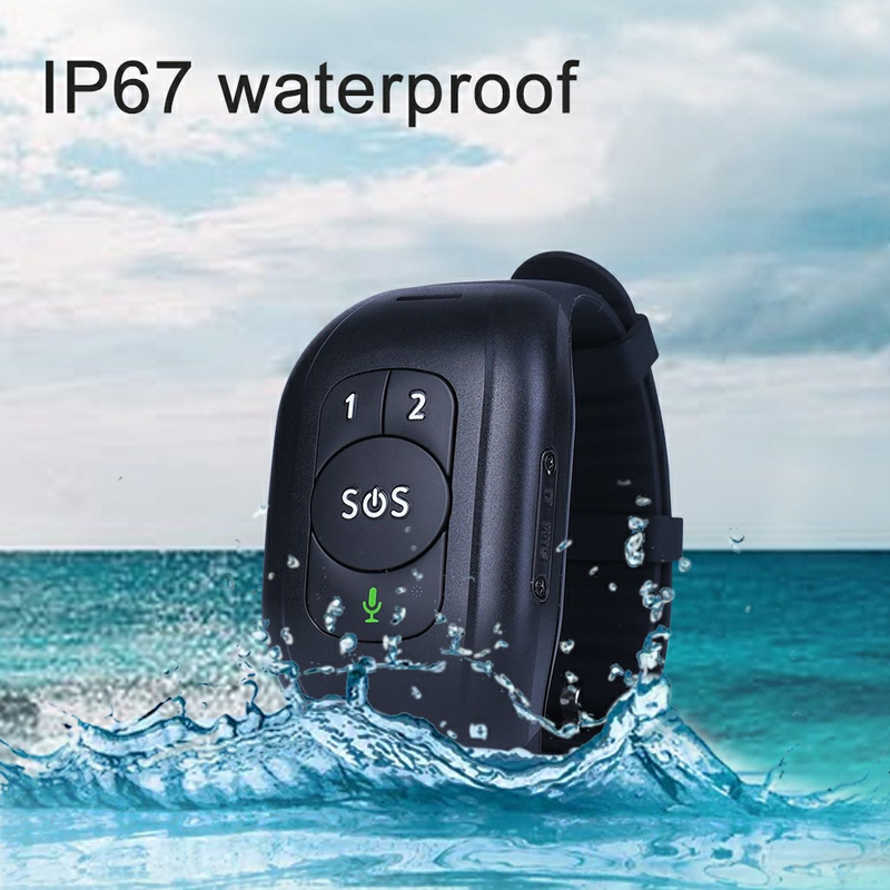 4G温度计防水父母GPS跟踪器手链带有秋季警报Y6T