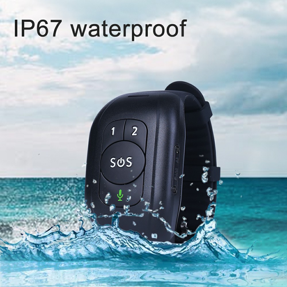 4G温度计防水父母GPS跟踪器手链带有秋季警报Y6T