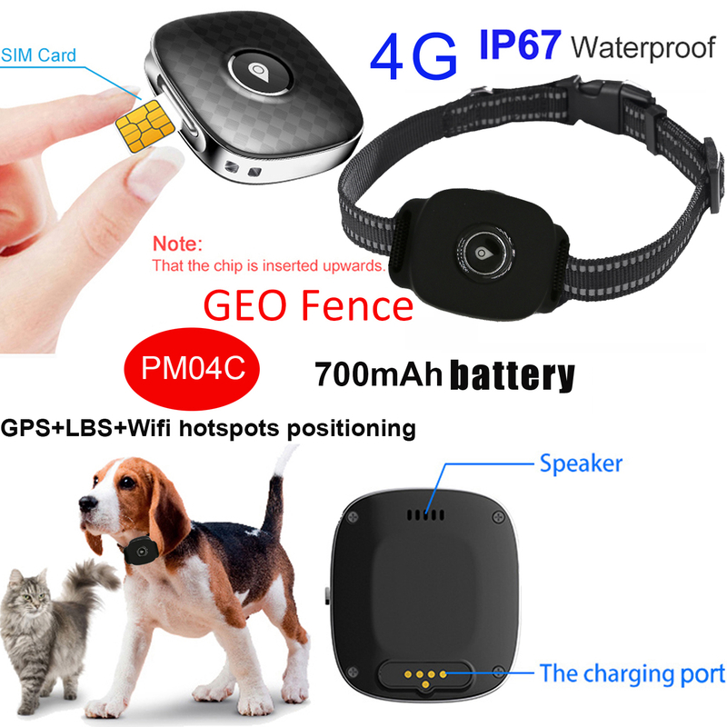 IP67防水动物LTE小型安全宠物GPS跟踪器PM04C