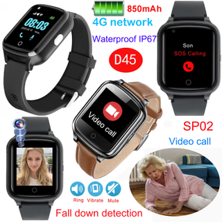 LTE防水跌落警报老年GPS手表跟踪器D45