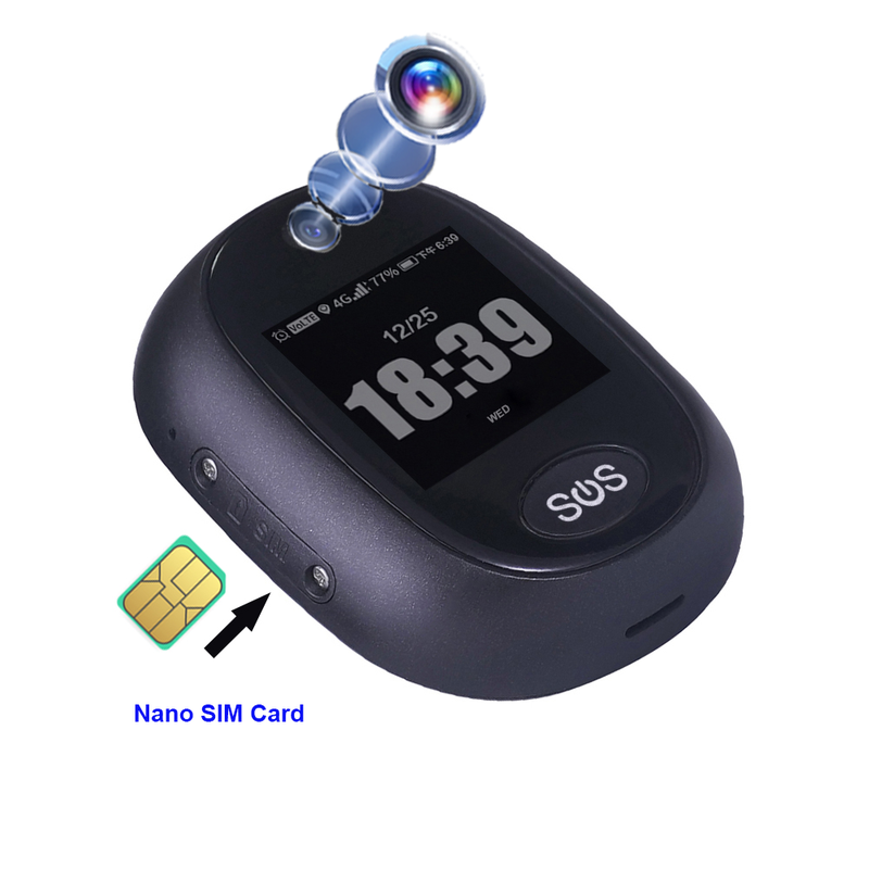 新的防水4G个人小型GPS跟踪器，带高清摄像头V45