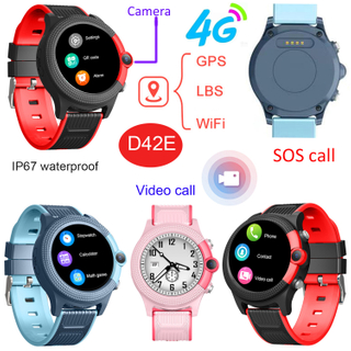 圆屏防水IP67 4G GPS儿童智能手表D42E
