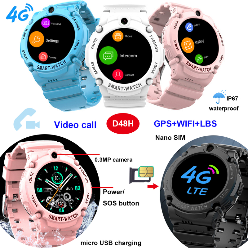 IP67防水LTE儿童私人GPS With语音显示D48H