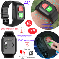 4G防水GPS手镯跟踪器带有人力资源BP体温秋季警报Y6