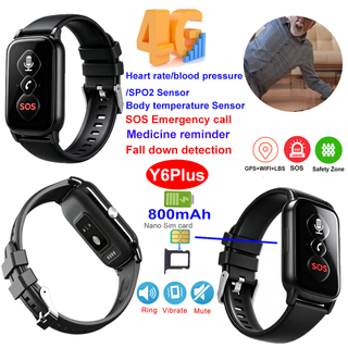 流行的 4G 独立远程健康跟踪老年人健身手表 Y6Plus
