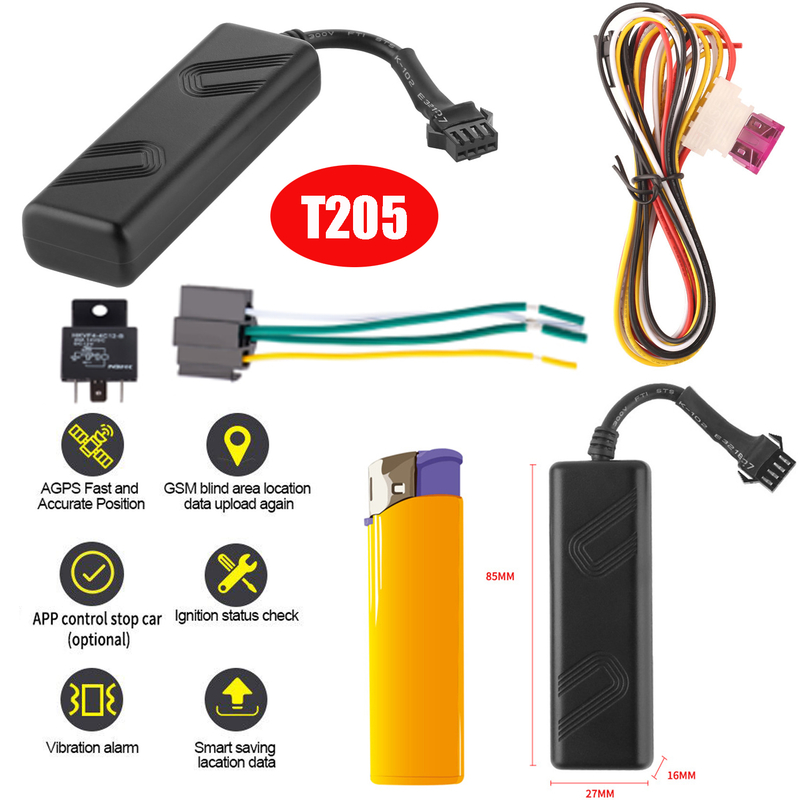 2G汽车摩托车汽车车辆GPS跟踪器带切断发动机T205