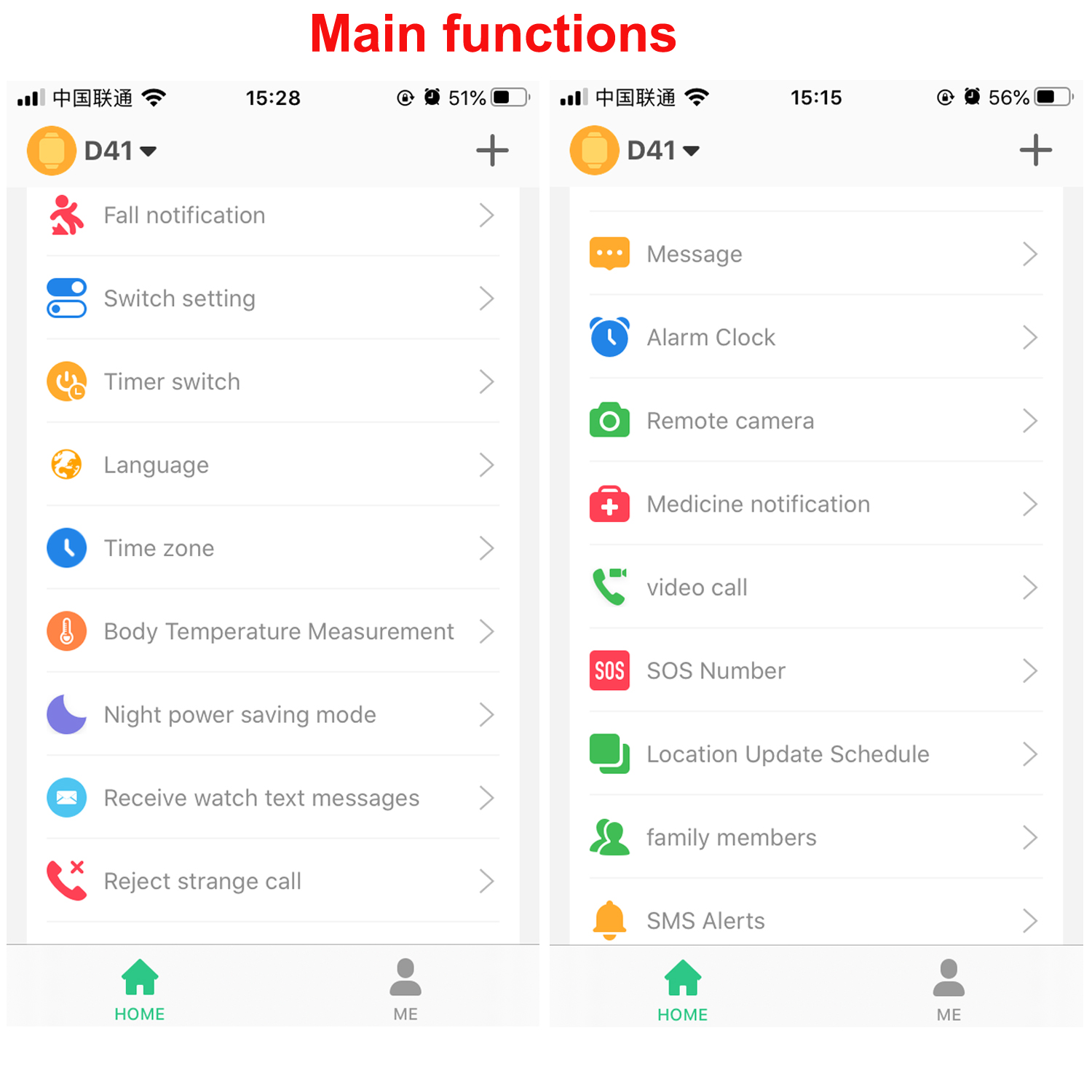 新的4G防水HR BP秋季警报高级GPS Tracker Watch D41