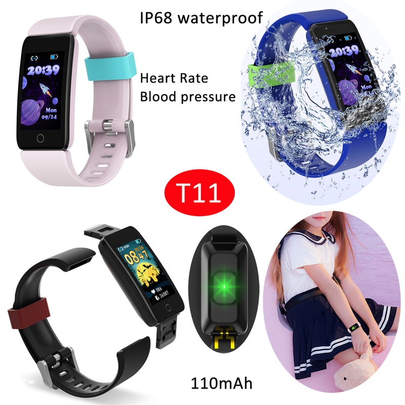 IP68防水心率血压SPO2 BT智能腕带T11