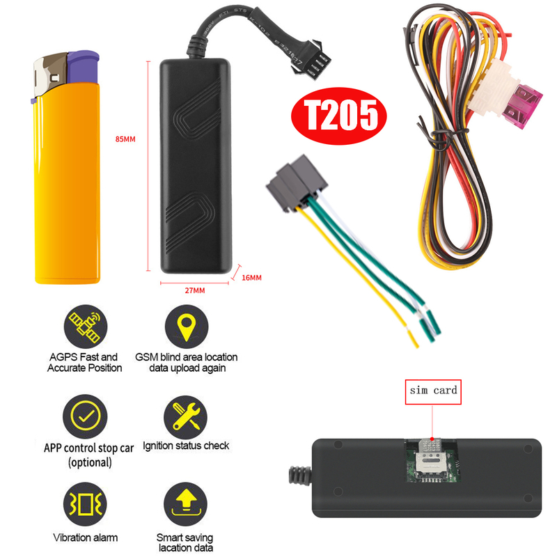 2G汽车摩托车汽车车辆GPS跟踪器带切断发动机T205