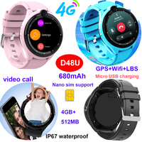 LTE防水圆形WiFi LBS智能手表GPS跟踪器D48U