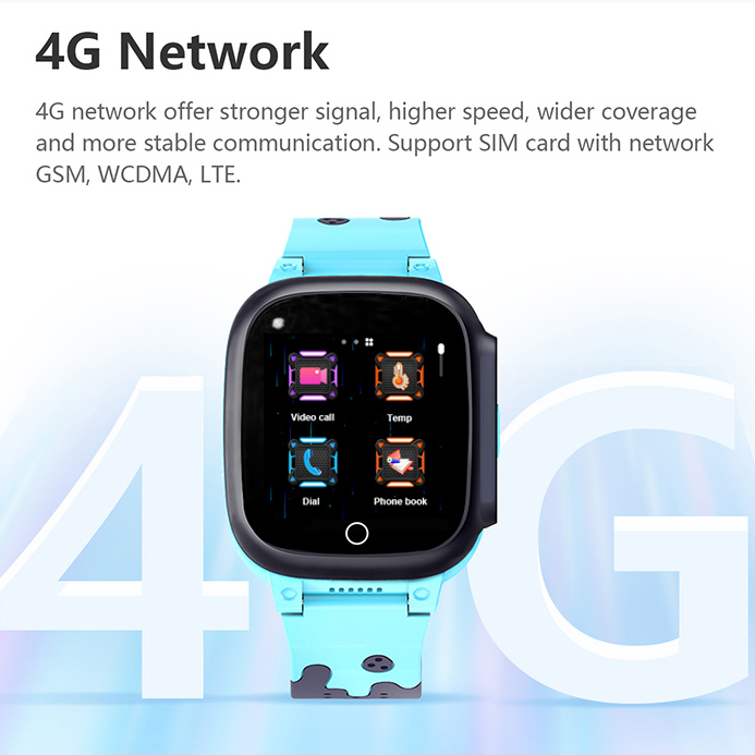 4G体温防水手表智能儿童GPS跟踪器D51