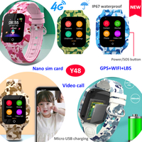 IP67防水4G儿童GPS手表跟踪器儿童安全Y48