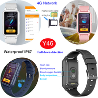 2023新设计4G老年GPS跟踪器手表，带体温y46