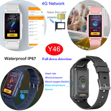 2023新设计4G老年GPS跟踪器手表，带体温y46