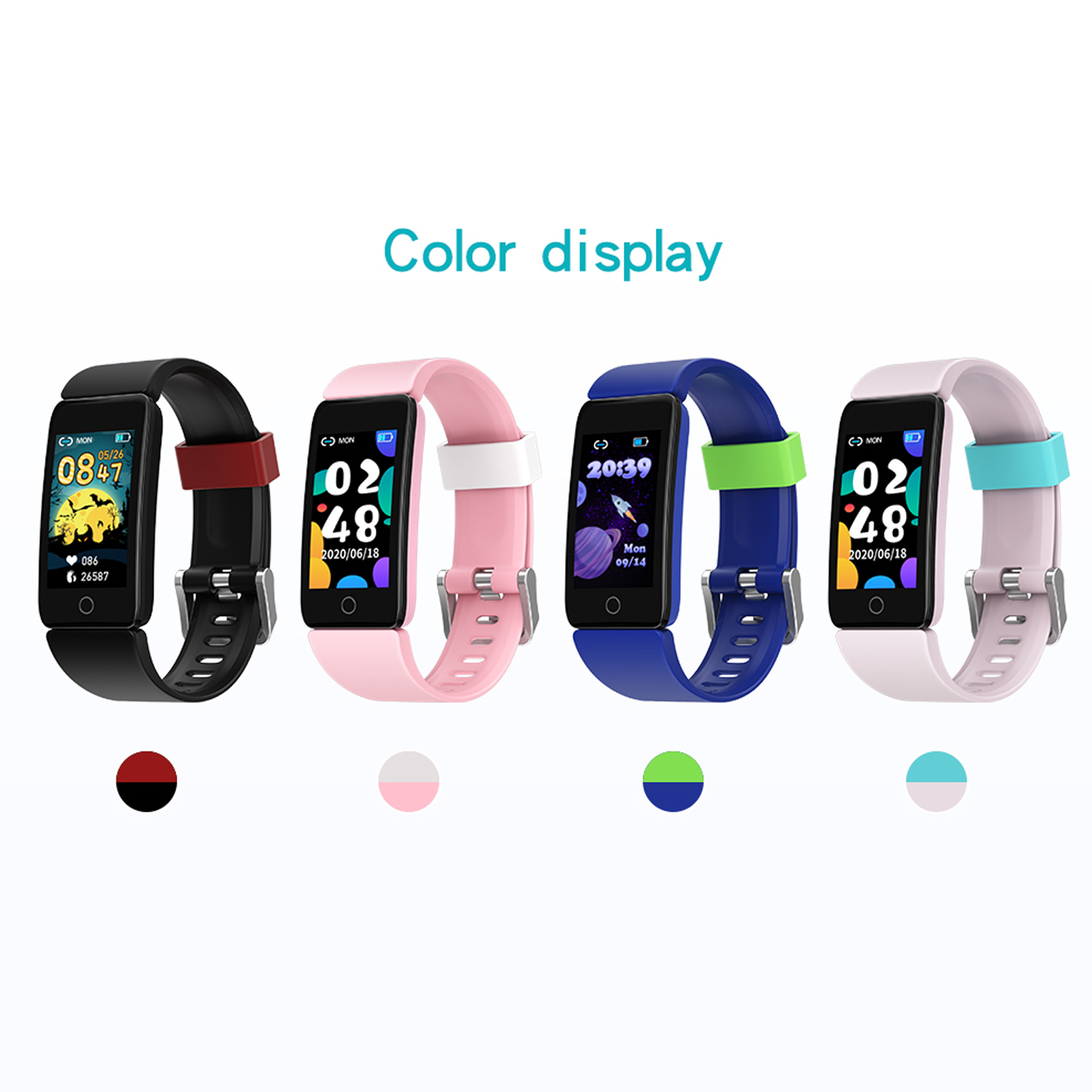 IP68防水心率血压SPO2 BT智能腕带T11