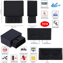 车辆远程关闭自动OBD跟踪LTE汽车GPS定位器T816