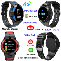 优质的LTE防水UNSEX KIDS GPS Watch Tracker带相机D38